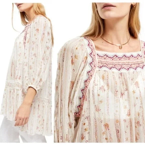 Free People Dance Magic Boho Tunic S - Picture 2 of 7